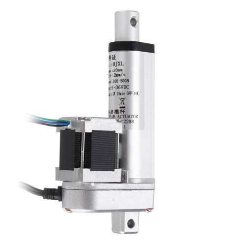 DC 9-36V Stepper Motor Linear Actuator 12mm/s Adjustable Actuator Linear Actuator Tubular Motor 1