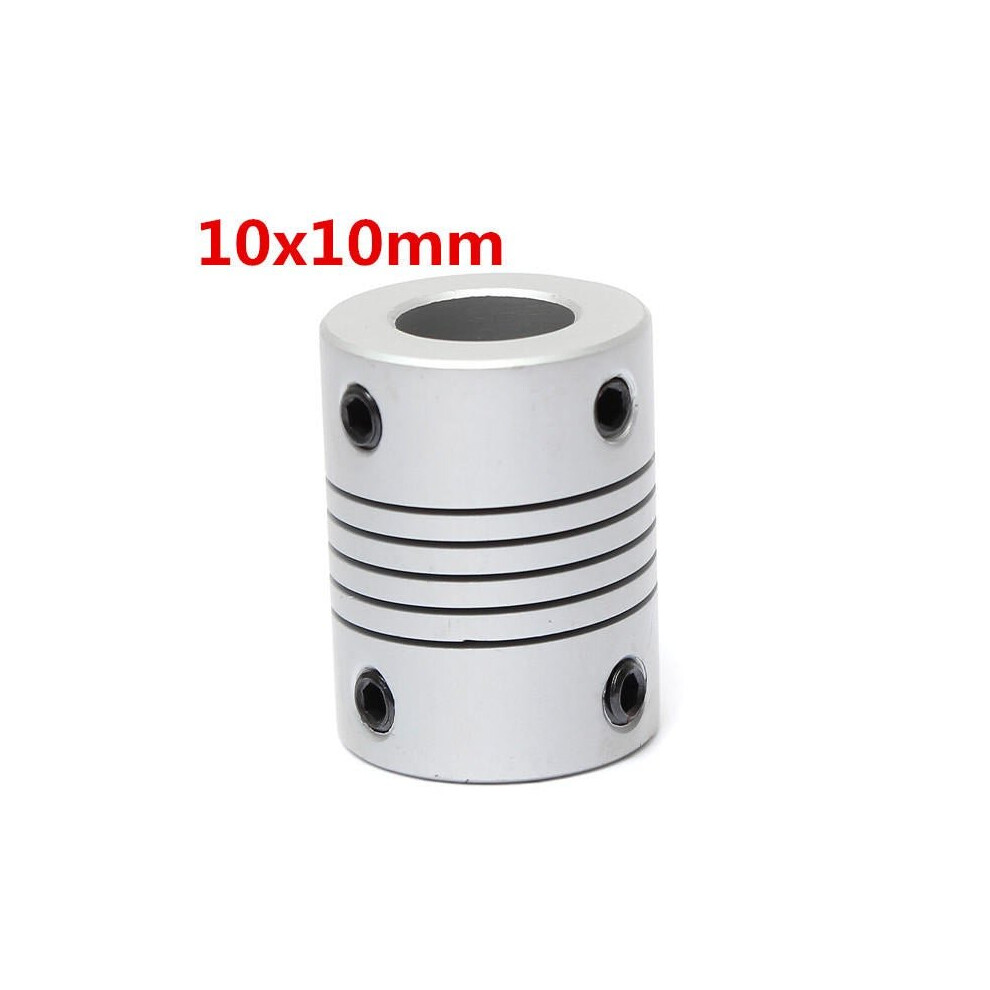 10mm x 10mm Aluminum Flexible Shaft Coupling OD19mm x L25mm CNC Stepper Motor Coupler Connector