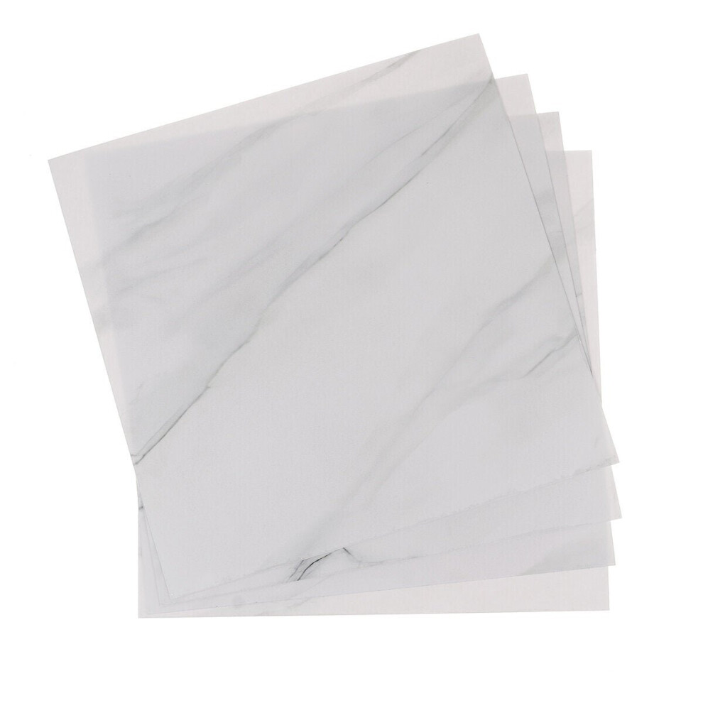 (White Crystal) 4Pcs 11X11'' 3D Wall Sticker Bathroom Non-Slip Decals Art Poster Decoration 3654659388483