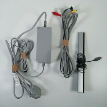 Nintendo wii replacement cables set sensor bar power supply av cable - Refurbished