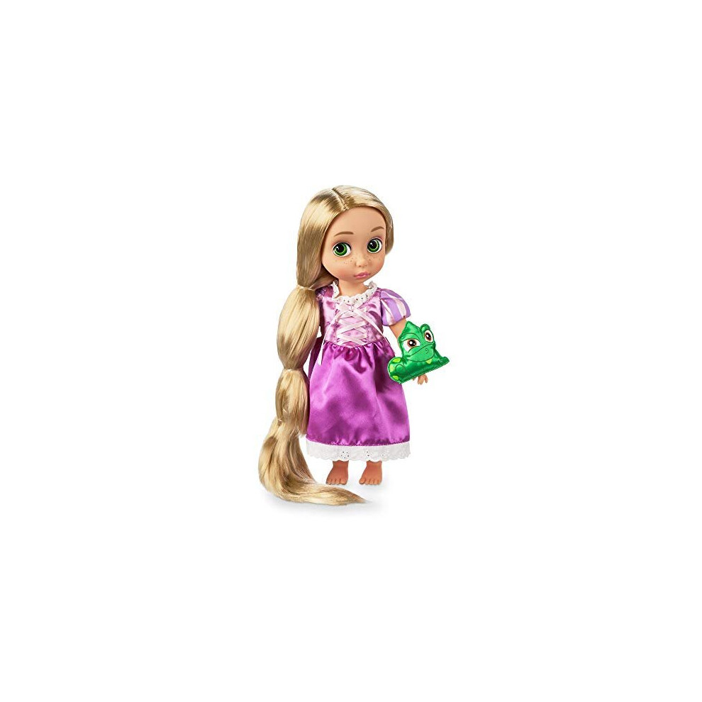 Disney Store Rapunzel Animator Toddler Doll - Tangled 39cm 15inches with Realistic Rooted Hair, Outfit and Padded Satin Pascal Soft Toy - Suitable for