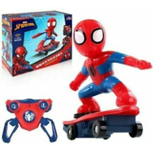 2.4ghz Spiderman Stunt Scooter Skateboard Radio Remote Control Car