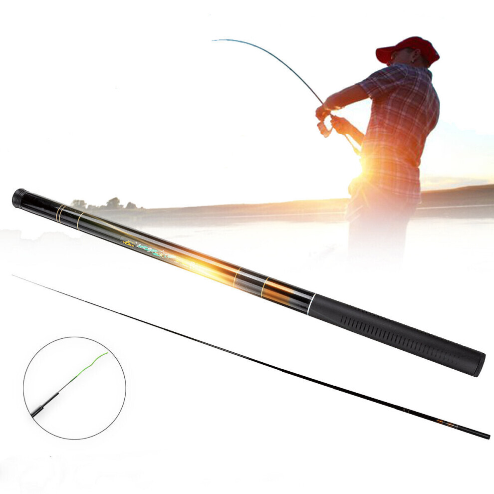 (6.3M) Ultra Hard FRP Glass Fiber Fishing Rod Portable Telescopic Fishing Pole for Stream River