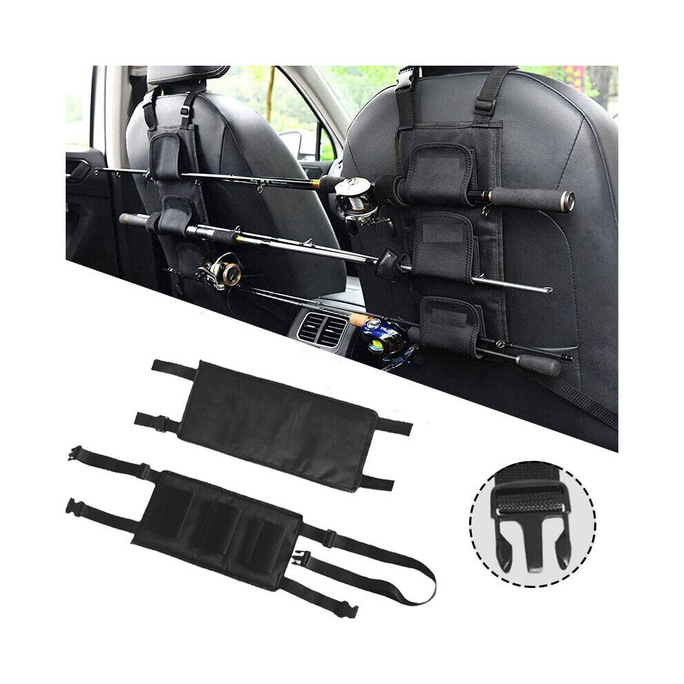 1 Pair Fishing Rod Holder Car Carrier Vehicle Backseat Rod Rack 3 Poles Storage Holder Fishing Tackle