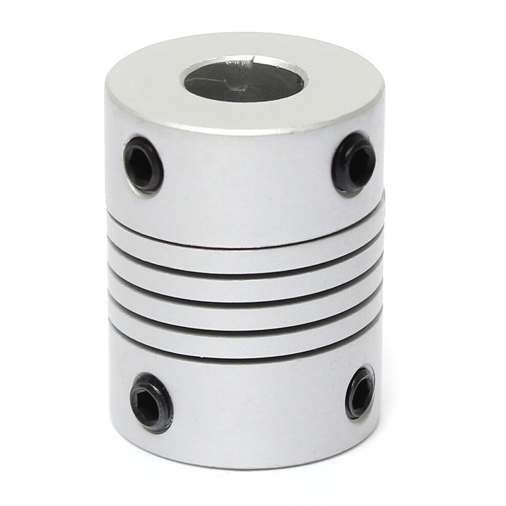 8mm x 10mm Aluminum Flexible Shaft Coupling OD19mm x L25mm CNC Stepper Motor Coupler Connector