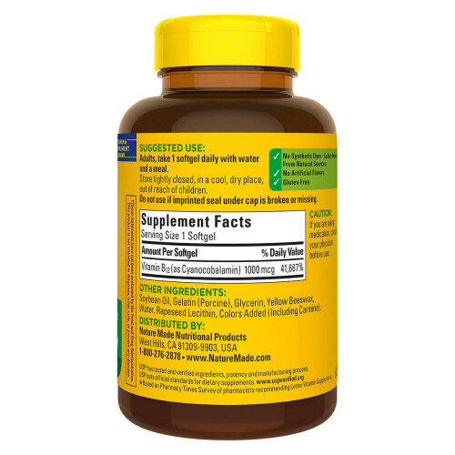 Nature Made Nature Made Vitamin B12 1000 mcg, 400 Softgels 1