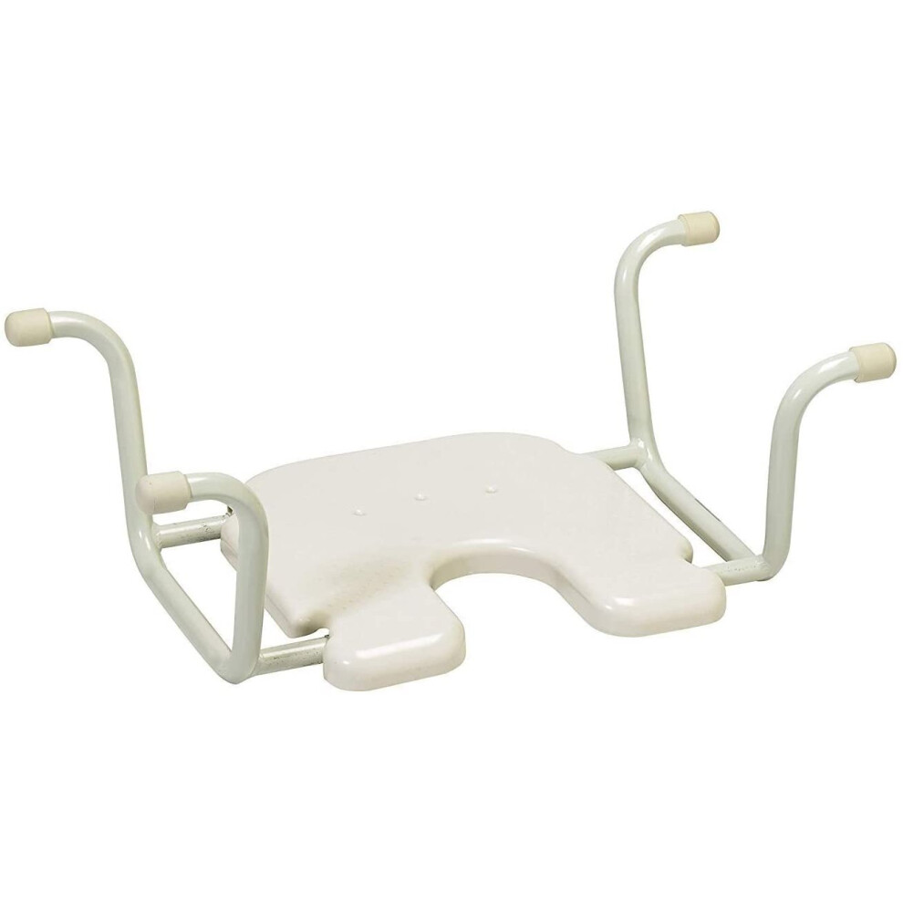 Homecraft White Line Suspended Bath Seat - Seat Only, Adjustable Width, Plastic Tub Seat For Elderly & Disabled - Vat Relief Uk Eligible