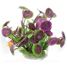 VOANZO Pack of 5 Artificial Aquarium Plants, Small Size Fish Tank Decorations Home Décor PlasticPurple