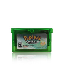 (EMERALD VERSION Green) Pokemon Series Video Game Classic Console Card For Nintendo NDSL GB GBC GBM GBA