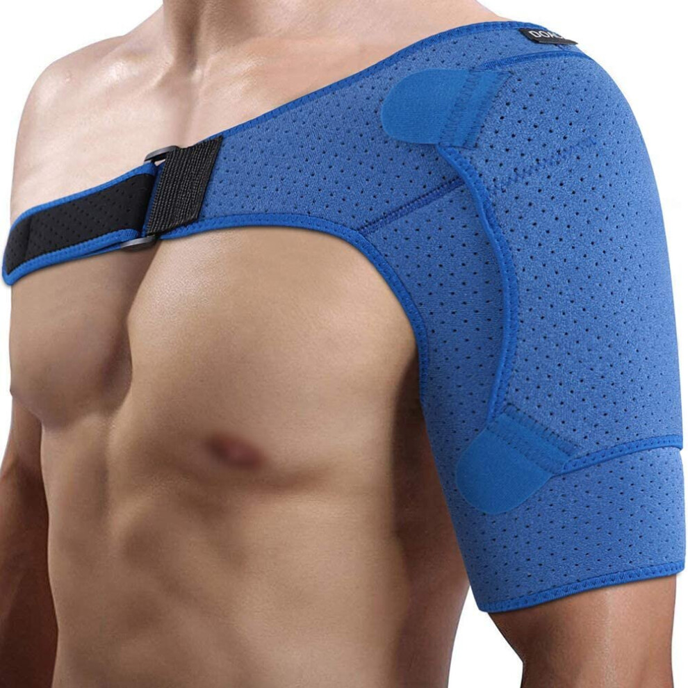 Compression Shoulder Support Brace for Men Women, Adjustable Rotator Cuff Support Fits Left Right, Neoprene Orthopaedic Shoulder Stabilizer for