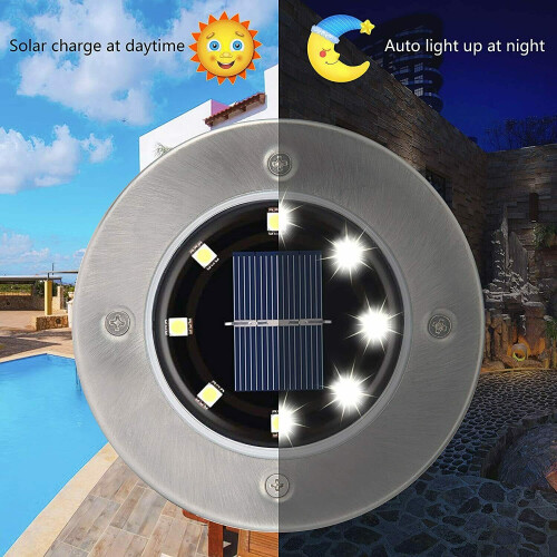 Ranpo (1pcs) Solar Power Ground Lights Floor for Deck Garden 2