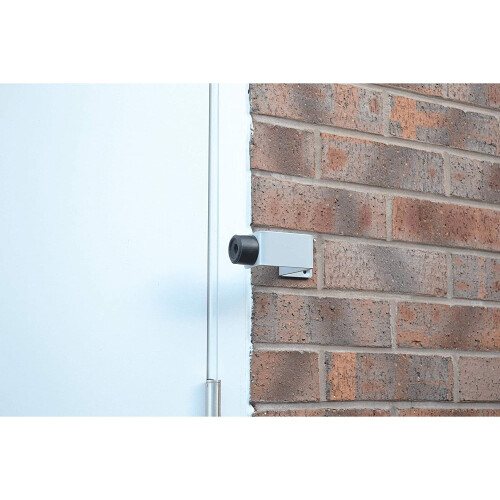 Medium Duty Leicester Pattern External Wall Mounted Door Buffer, ZLP-SIL (Powder Coated Silver Grey)