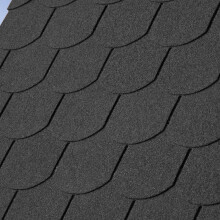 (Grey) Fishscale-5 Tab Roofing Felt Shingles Roof Tiles Lightweight Shingles 18pcs/Pack