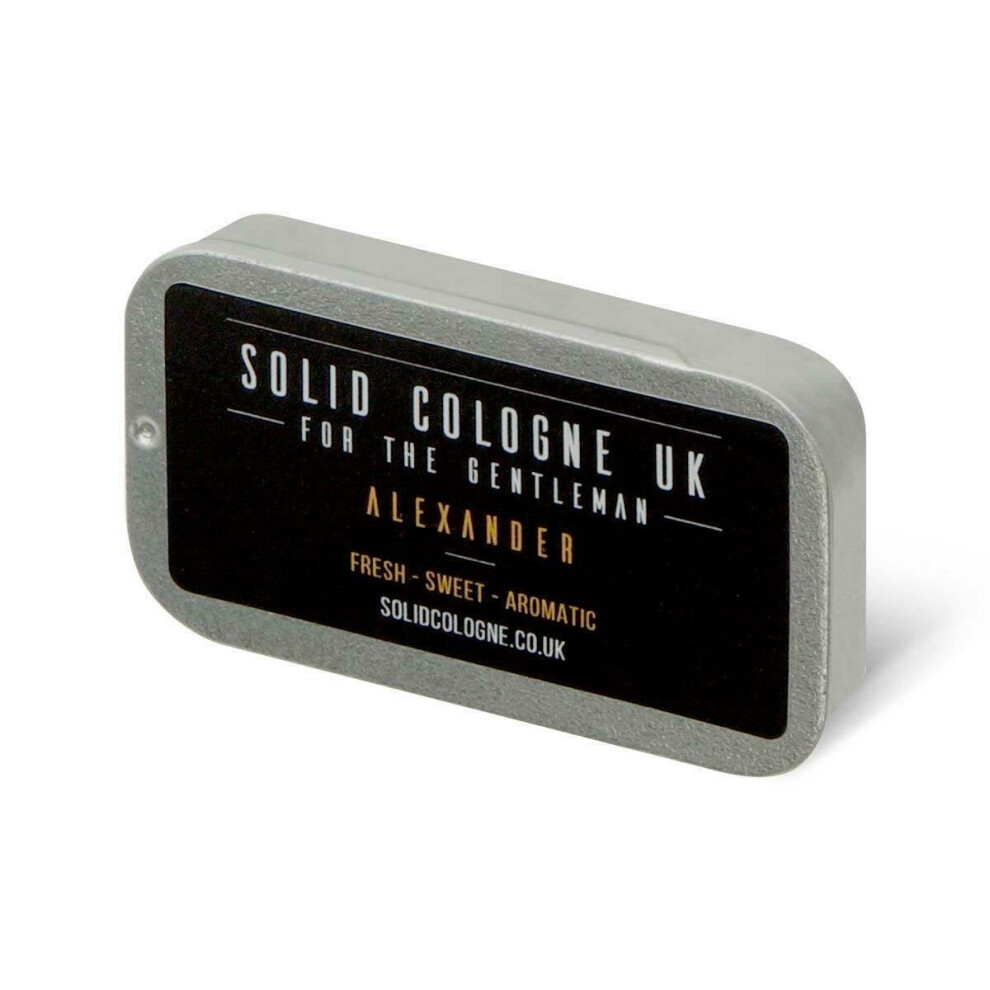 Solid Cologne UK Men's Wax Based Scented Aftershave Travel Size - Alexander