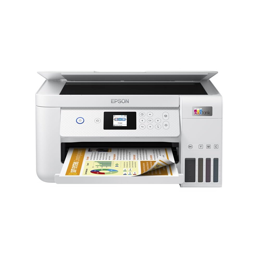 Epson EcoTank ET-2856, Inkjet Printers, Multi-fuction,Ink tank system, A4 (, 4 Ink Cartridges, KCYM, Print, Scan, Copy,
