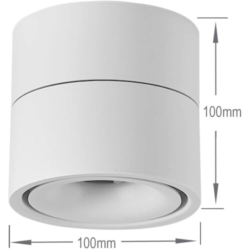 10W LED Ceiling spotlights Adjustable lamp body angle, white 2