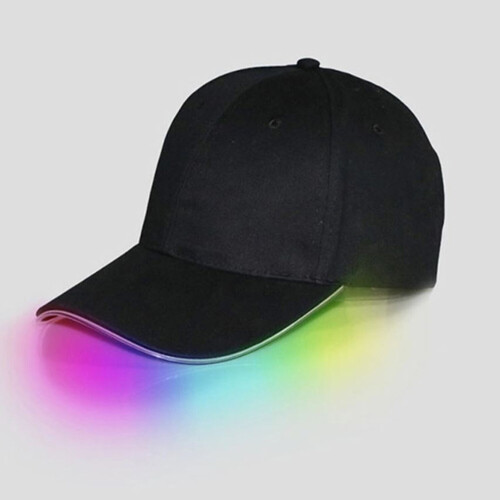 (Rainbow) Colour LED Light Up Baseball Cap