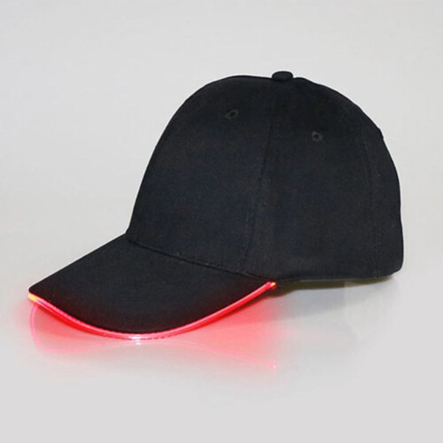(Red) Colour LED Light Up Baseball Cap