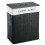 (BLACK) FOLDING LAUNDRY BASKET HAMPER BAMBOO WOOD DARK AND LIGHT SECTION WITH LID 1