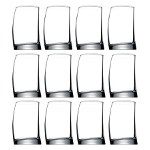 (370ml, 12 Glasses) Pasabahce Curved Glasses Whisky Dining Tumbler