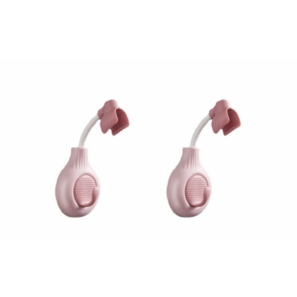 (Pink) Set of 2 Bracket Free Hook and Nozzle Holder