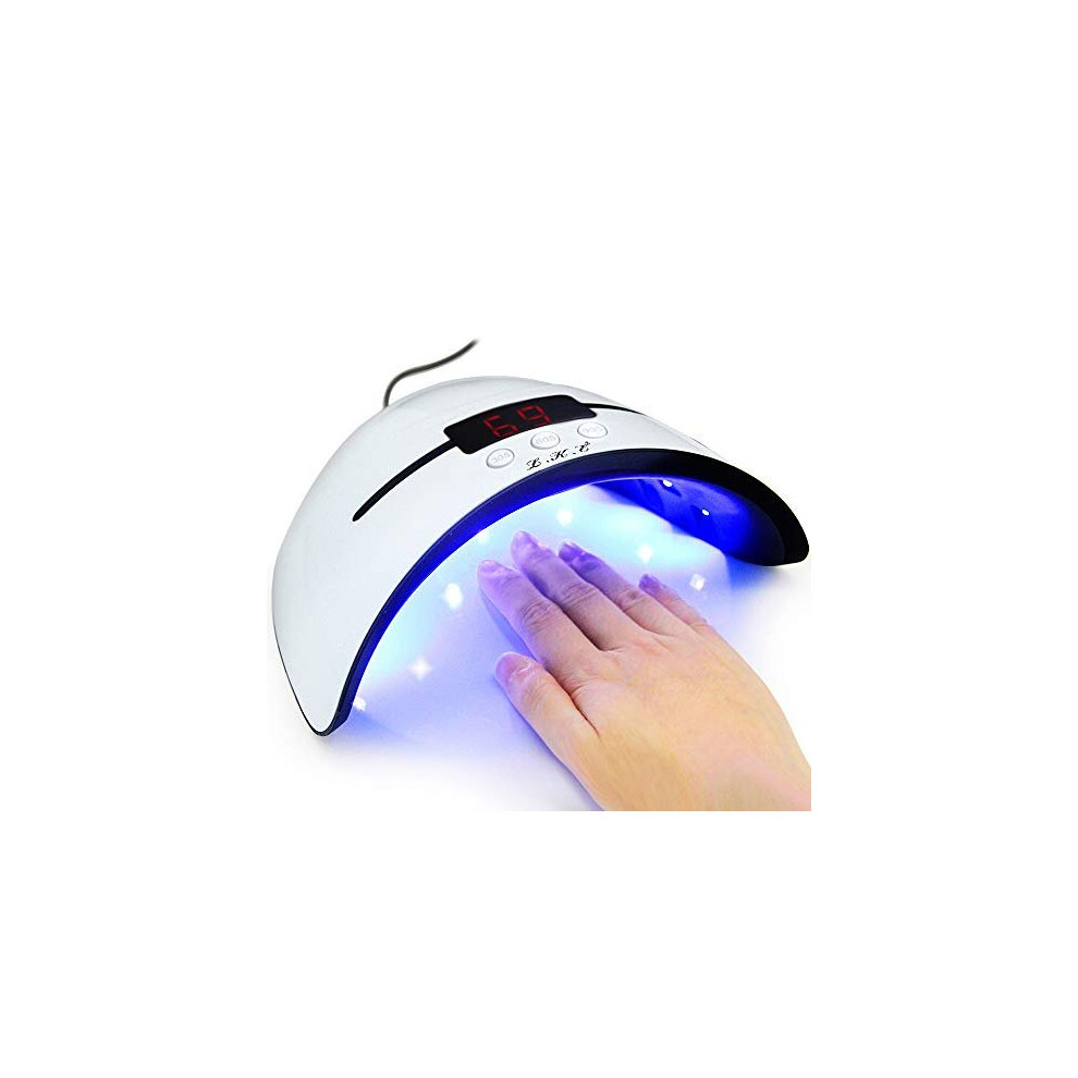 LED UV Nail Lamps for Gel Nail Polish Nail Dryer Curing Lamp with 3 Timers Auto Sensor LED Digital Display USB Plug Carry Convenient