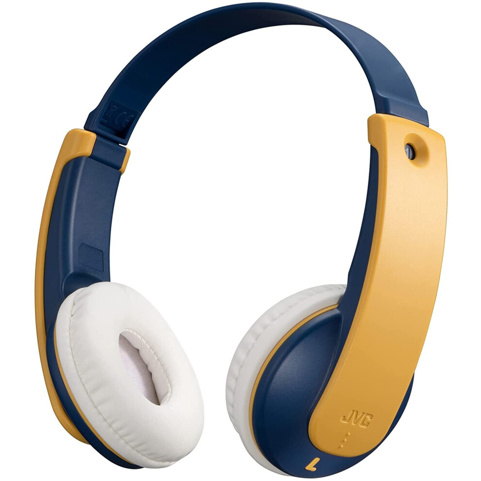 (Blue/Yellow) JVC HAKD10W Tiny Phones Wireless Bluetooth Kids Headphones