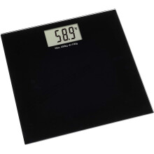 TFA Dostmann Step Plus Digital Bathroom Scales up to 200 kg Simple Design Black Plastic Tempered Glass Tread L 320 x H 22 mm