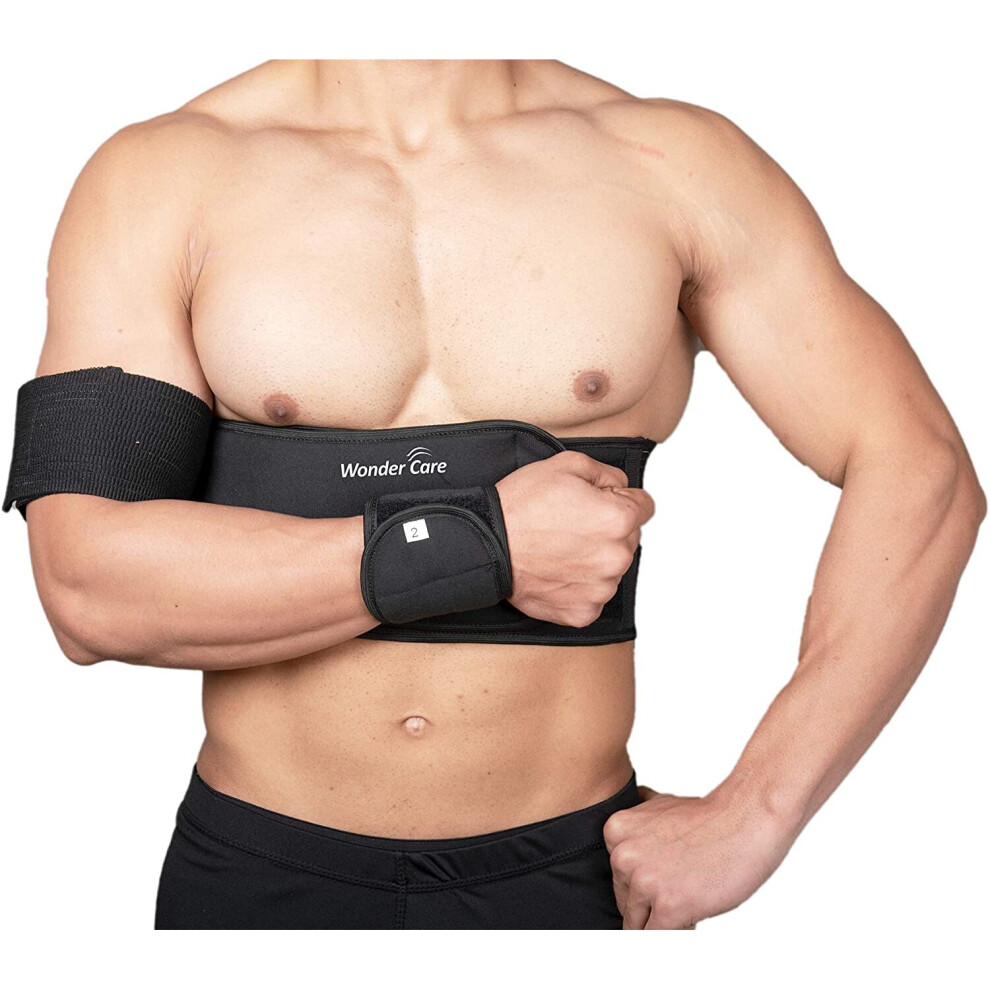 Wonder Care-Left Right Shoulder Immobilizer Arm Sling Elastic Brace for Clavicle Collar Bone Dislocation Subluxation Shoulder stabilizer Compression