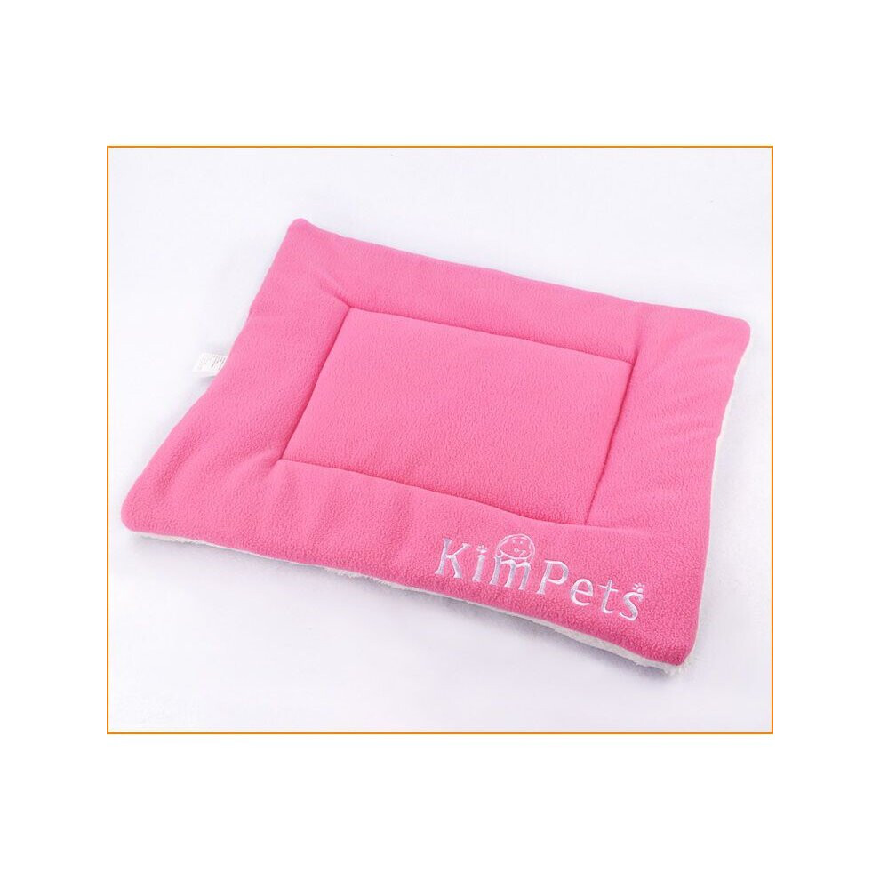 (Pink, L) Comfortable Washable Pet Cushion Dog Cushion Cover Dog Kennel Cushion
