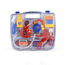 (Blue) Kids Medical toy Role Hard Case 15Pcs/set Doctor/ Nurse Tool Set Pretend Play