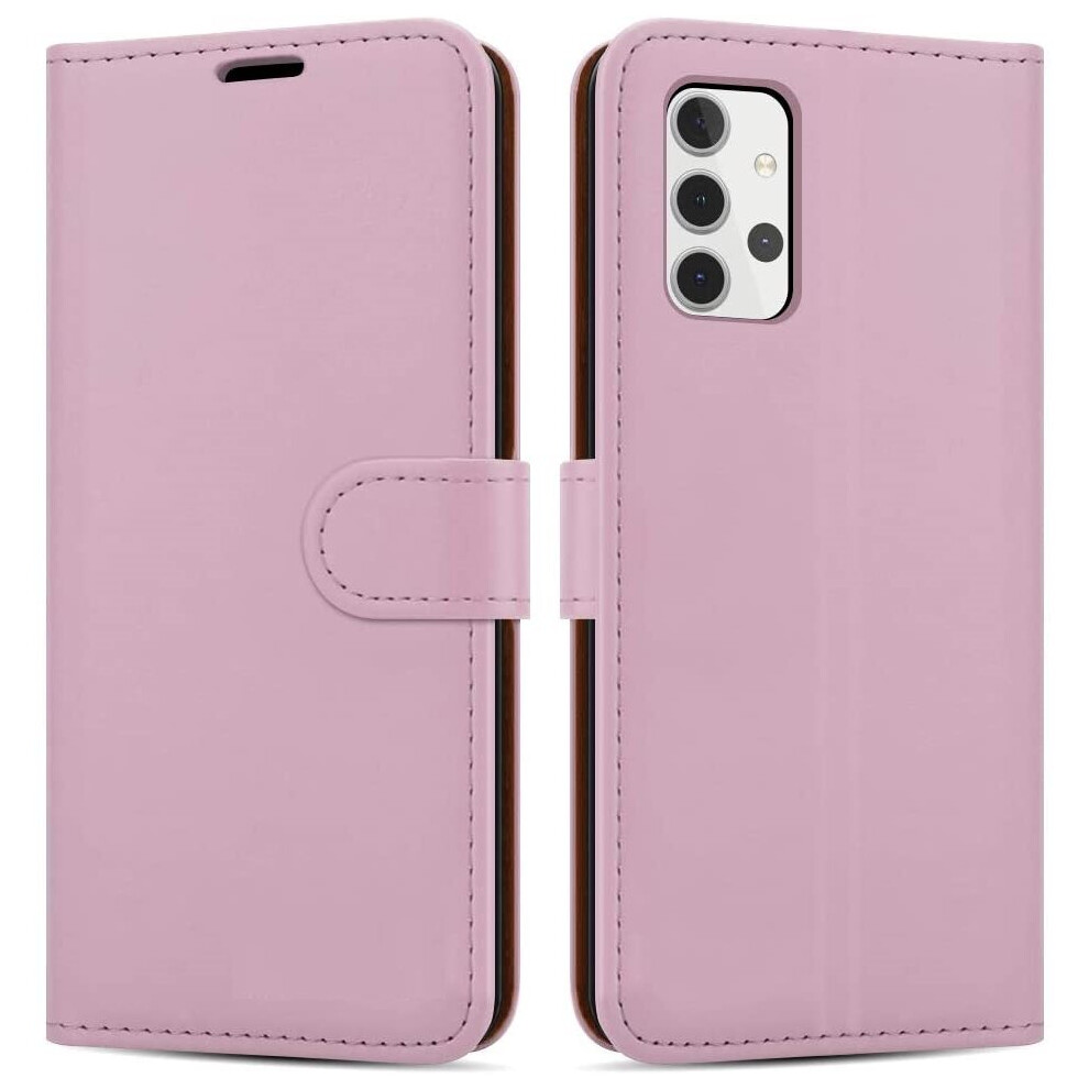 (Rose Gold) For Samsung A20e Wallet Case PU Leather Wallet Flip Phone Case