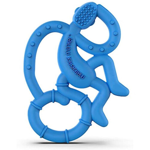 Matchstick Monkey Mini Monkey Teether, Blue 1