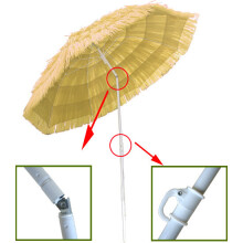 (Beige) Greenbay Hawaiian Parasol Beach Parasol Patio Garden Umbrella Sun Shade Tilting