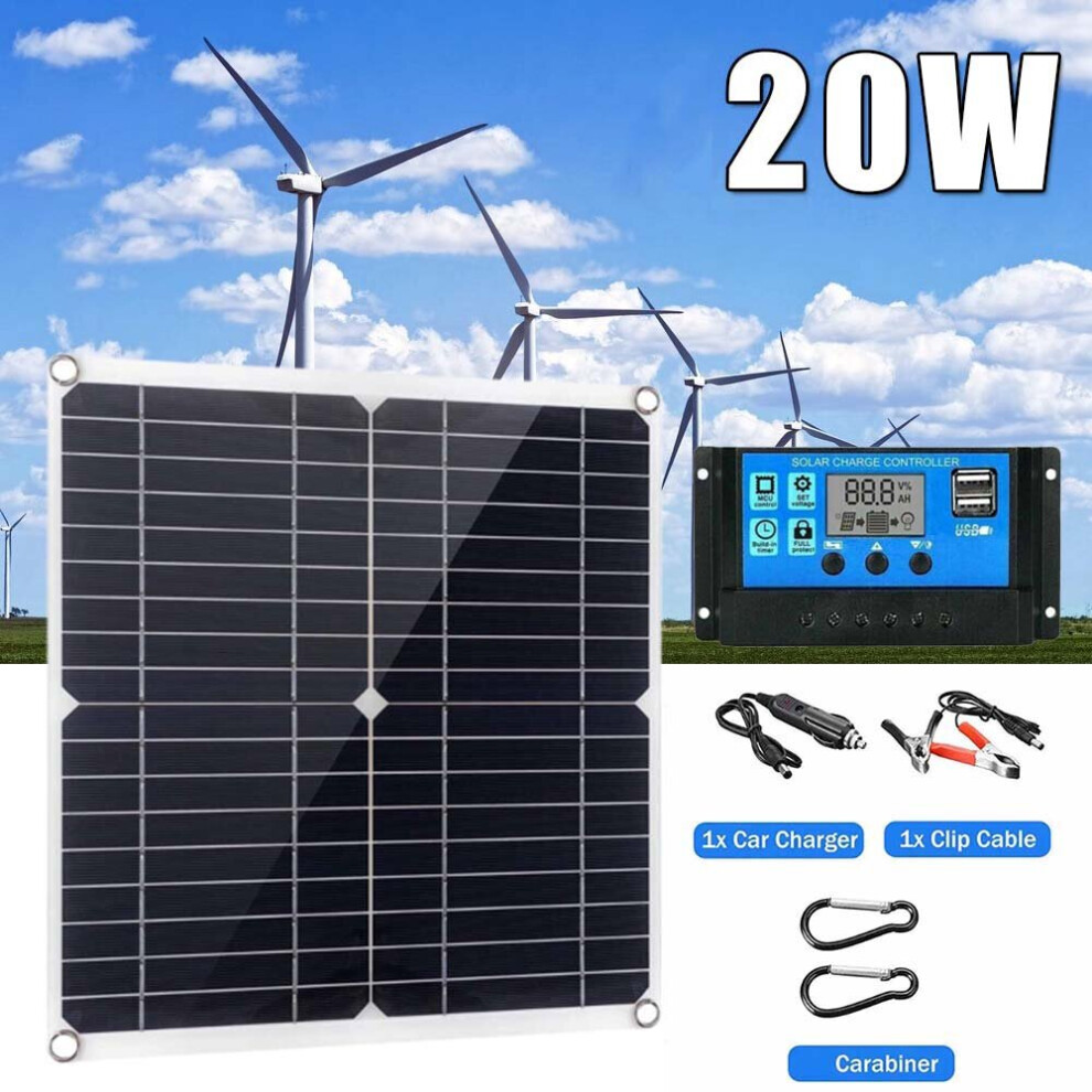 200W Solar Panel Kit 12V Battery Charger 100A With Controller Caravan Boat 771700650092