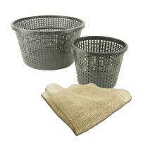 Swell UK Round Pond Plant Basket Mixed Set with Hessian