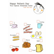 Special Breakfast Order Happy Father's Day Card Jelly Good Greeting Cards