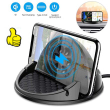 Wireless Car Charger, 15W Fast Charging Phone Holder Mount Dashboard