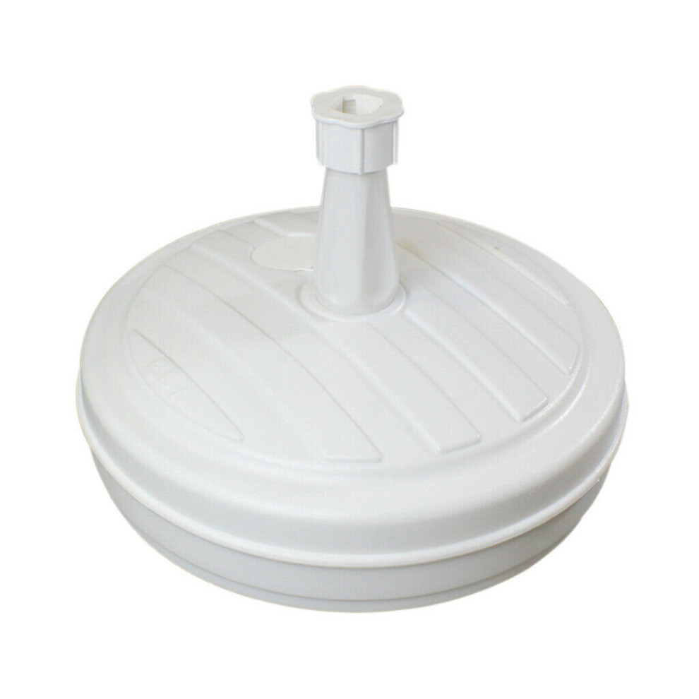 (White, 1) Parasol Umbrella Base Stand Sand Water Plastic Pole Garden Beach Patio Sun Shade