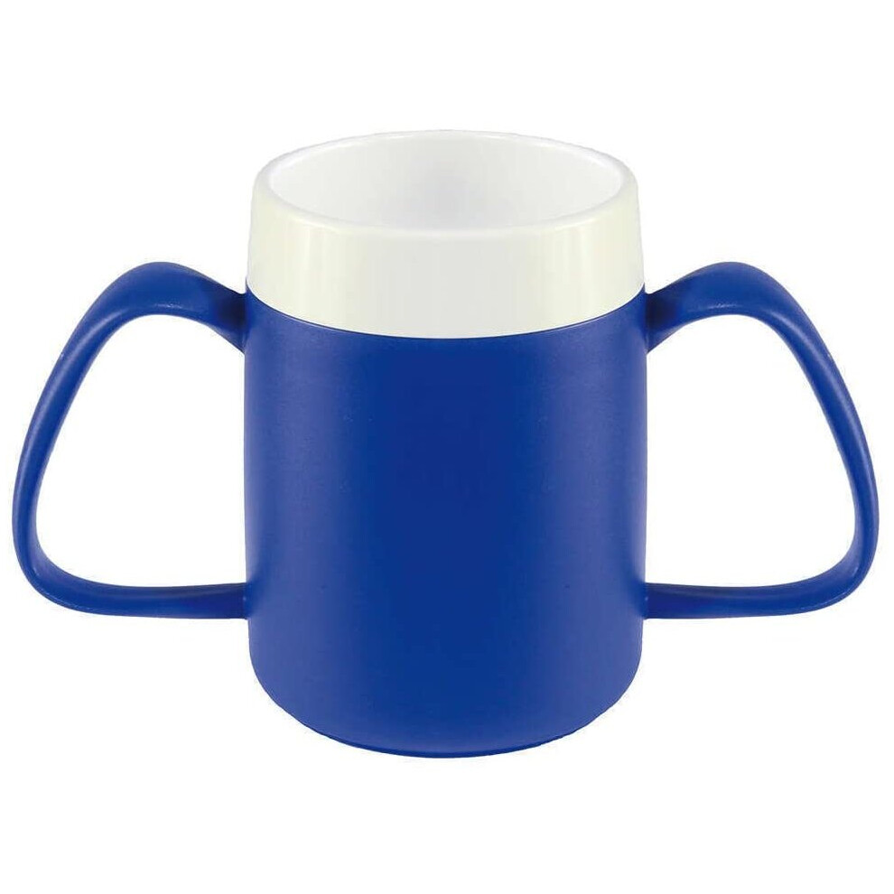 Nrs Healthcare Blue/White Thermo Safe 2 Handled Mug