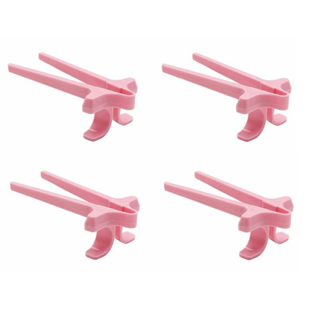 (Pink) Set of 4 Finger Chopsticks