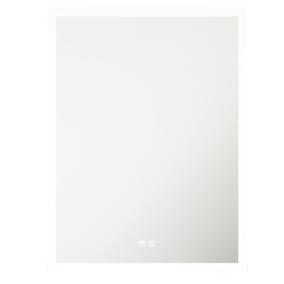 600 x 800mm IP44 LED Bathroom Mirror & Demister - Tunable White Diffused Border