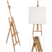 Artistik Artist Easel - Professional Studio Easel A-Frame Floor Standing Easel Tripod for Painting and Sketching, Artists - 100% Solid Beech Wood -