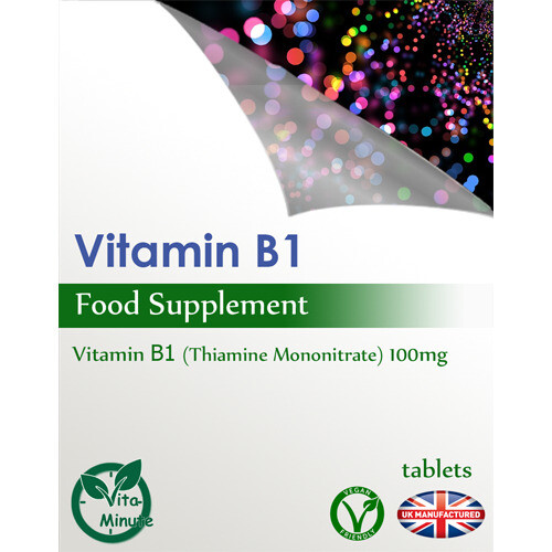 Vitamin B1 Thiamin 100mg - 30 Tablets - Brain, Heart, Memory, UK (V) 1