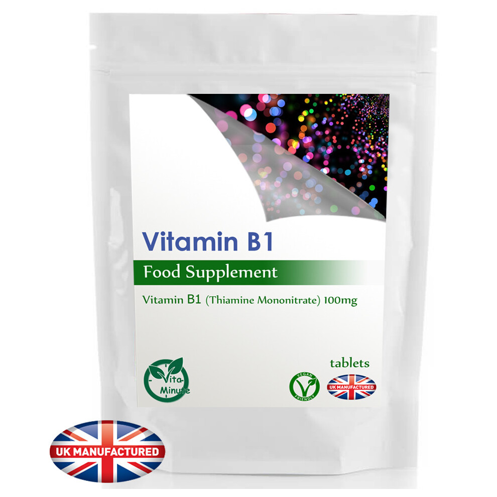 Vitamin B1 Thiamin 100mg - 30 Tablets - Brain, Heart, Memory, UK (V)