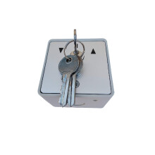 18A Surface-Mounted Keyswitch for Roller Shutters & Awnings - 3 Keys, Anti-Vandal Metal Casing, Spring-Loaded Safety