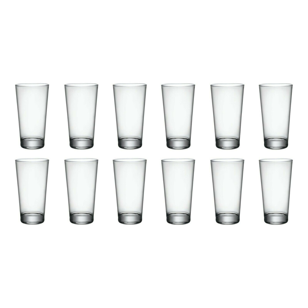 (12 Glasses, 390ml High Ball) 6/12 Bormioli Rocco Clear Drinking Tumblers Modern