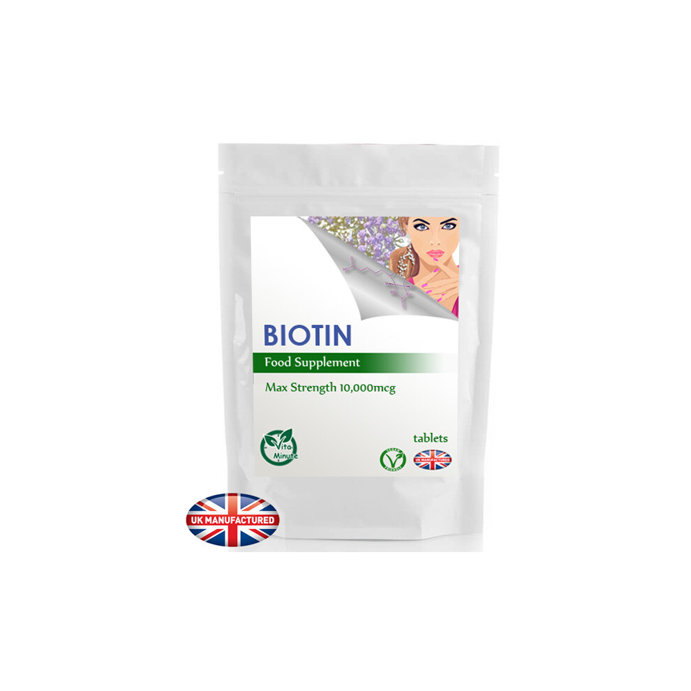 B7 Biotin MAX 10000mcg - 30 Tablets (V) Skin, Hair, Nails Support, UK