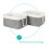 LIVIVO (2PCS LARGE ) LIVIVO Large Canvas Storage Baskets Fabric Cotton Rope Handle Box Cube Cloth Foldable 6