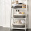 LIVIVO (3PCS MEDIUM ) LIVIVO Large Canvas Storage Baskets Fabric Cotton Rope Handle Box Cube Cloth Foldable 4